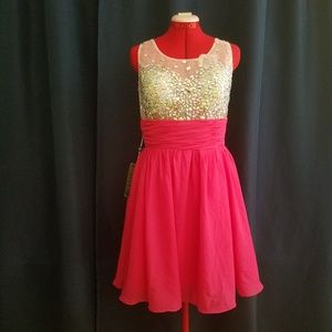 Grace Karin Hot Pink w/ Sequins Homecoming Dress!
